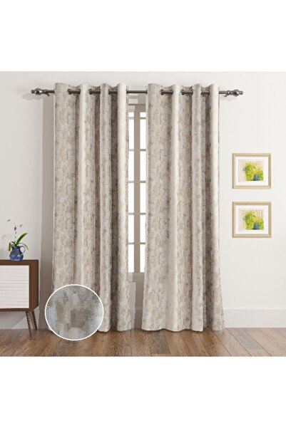 Home Box أوليفيا جليتز 2 Parça Jakarlı Perde Takımı - 135x300 سم