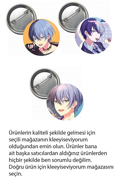 kleeyiseviyorum Hatsune Miku Pjsekai Project Sekai Colorful Anime Buton Rozet...