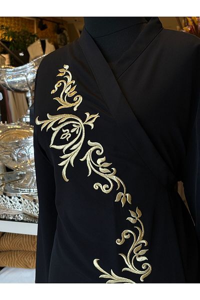 Antepiş Home Gold Color Glitter Embroidered Prayer Dress
