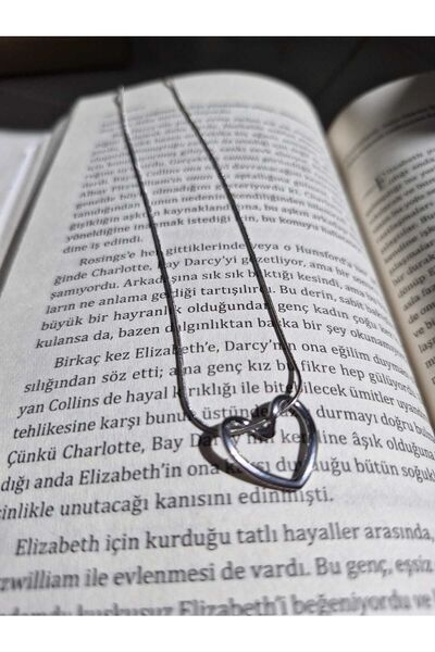 FOR YOU TAKI by Ezgi قلادة نسائية بعقدة قلب من الفولاذ / قلادة مضادة للتشويه ومضادة للحساسية