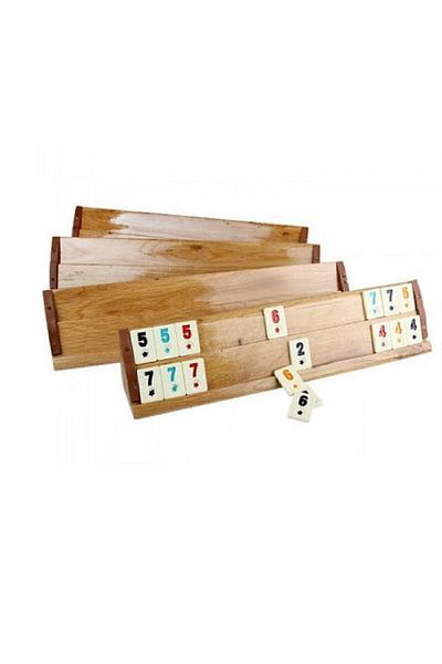 Kervan Wooden Okey Set, Wooden Okey, 101 Okey, Large Size Polished Okey Set ((BONE STONE)