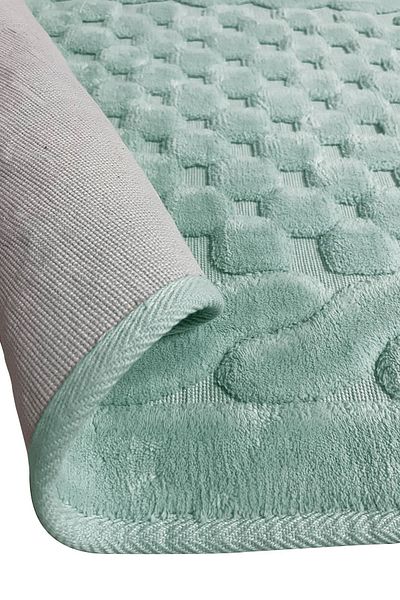 Chilai Home Set de 2 covoare de baie Bambi Cotton Mint Bază anti-alunecare lavabilă
