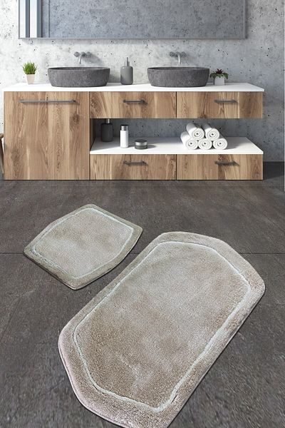 Chilai Home Σετ χαλιών μπάνιου Acrylic Genome Stone Διπλό