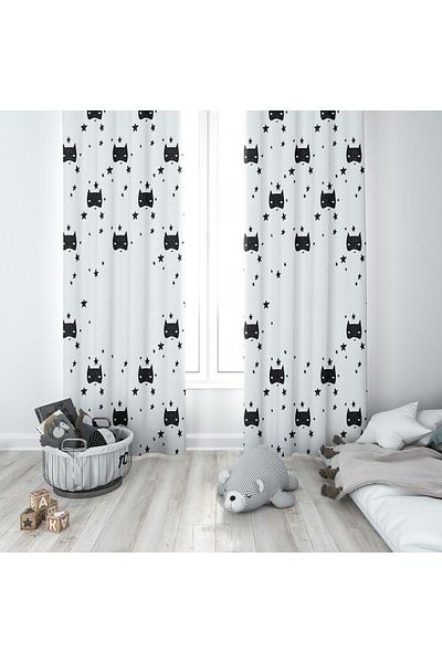 Lolla Masked White Background Curtain 231