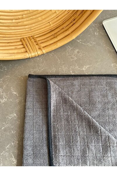 Micro Clean Missclean (1 ADET) Mikrofiber Mutfak,tezgah Bezi Gri Kareli