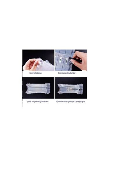 Genopak 18*33 Cm Aırpack Aırbag Havalı Ambalaj Torba Poşeti Sirke Şişesi Ambalajı (100 Adet)