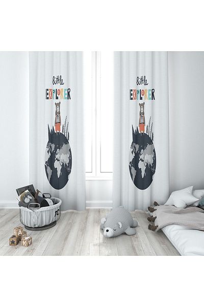 Lolla Evmila Children's Room Patterned Background Curtain