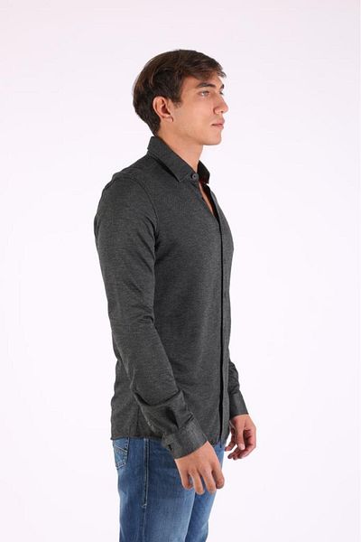 denimfield Мъжка риза с дълъг ръкав от пениран памук DENIMFIELD 2304880