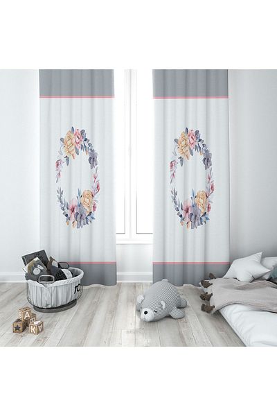 Lolla Evmila Children's Room Patterned Background Curtain
