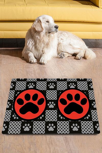 Chilai Home Pvc Rod Cat Dog Food Mat - Cat Supplies Accessory