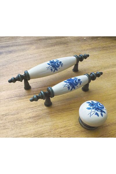 Karan Porselen 64mm Porcelain Furniture Drawer Cloakroom Kitchen Cabinet Handle