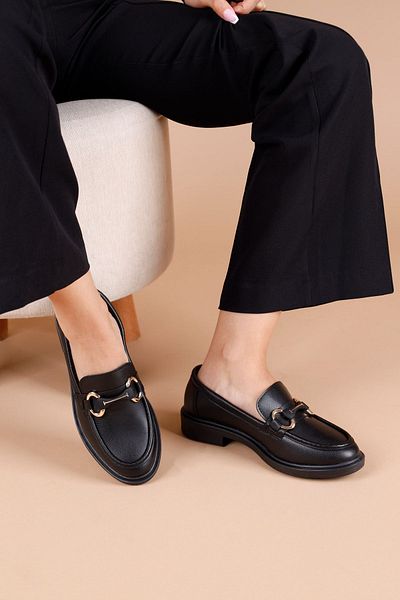 Getcho Pantofi de damă Tanta Black Loafer
