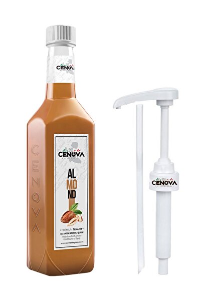 Cenova Acı Badem Kahve-Kokteyl Şurubu 1000 ML Gurme Seri - Pompa Dahil