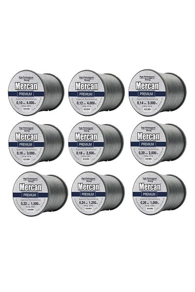 MERCAN MİSİNA Mercan Premium - Linie de mulinetă Bobbin Gri închis