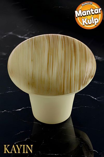 Badem10 (PLASTIC HARD) Buton ciupercă Mobilier rotund din fag Sertar de bucătărie Dulap dulap Mâner Mâner