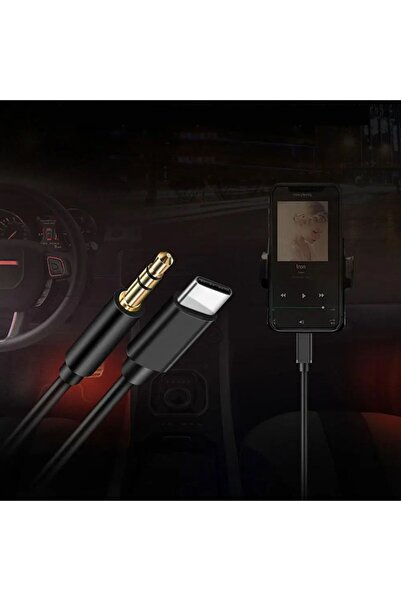 VİZYON Araba Type-C AUX Kablosu Type-C Ses Çıkışlı Android Telefon Uyumlu