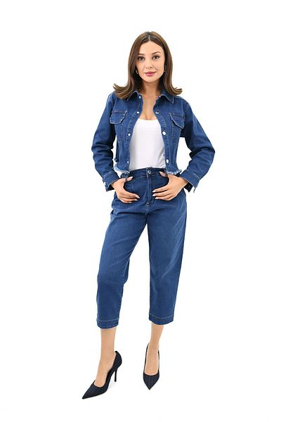 Koza Butik Jachetă de damă din denim cu ciucuri 4410-24