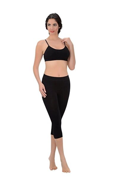 bonbonetti chocolate baby&kids Crne Pamuk ženske kapri leggins - ispod kolena...