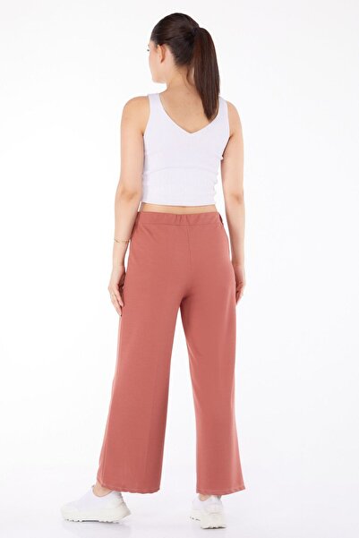 TOFİSA Pink Straight Medium Women's Trousers - 23868