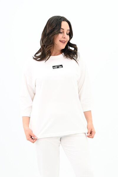 Koza Butik Σετ γυναικεία αθλητική φόρμα Plus Size - Label Detail 8100-24
