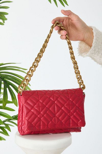 TOFİSA Red Chain Women's Bag - 24249