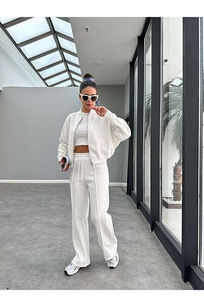 ESRAHELVACI Set de trening cu fermoar cu fermoar