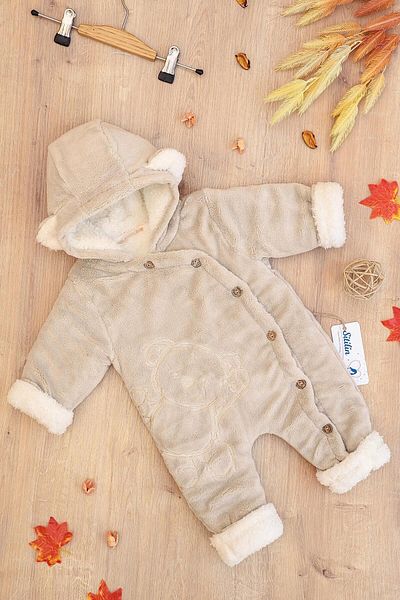 Sitilin Welsoft Plush Astronaut Baby Onesie - Baby Girl and Boy with Teddy Bear Figure Stl6780