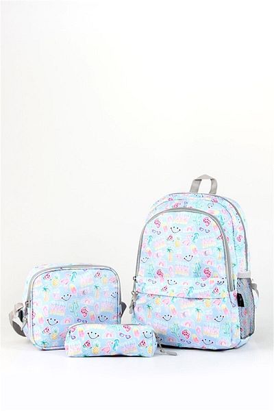 Cambridge Polo Club Triple School Bag Set Plcan2079-342 Summer - Textile - Backpack - Gold - Single Size - Patterned - Pa