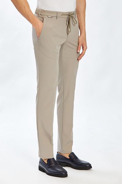 Ecer Beige Men's Ömer String Trousers - 12286410