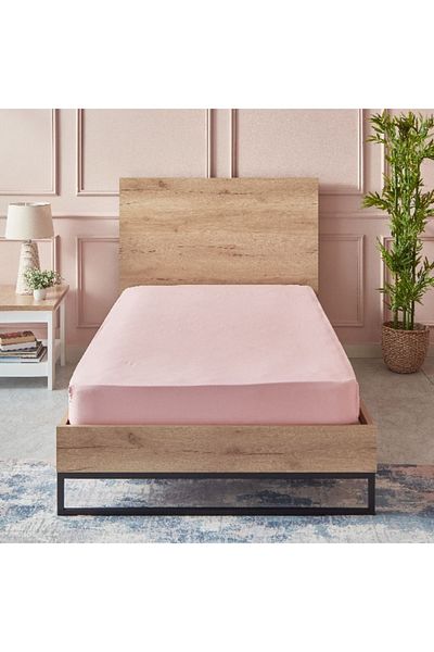 Home Box ملاءة سرير مزدوجة من القطن الأساسي - 170×260 سم