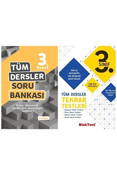Tudem Yayınları 3.sınıf Tüm Dersler Soru Bankası Tudem + Bloktest Tekrar Test...