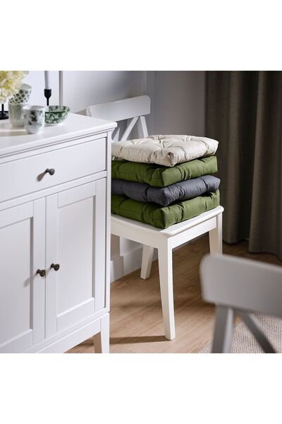 IKEA Sandalye Minderi, Min. Genişlik:35cm  Maks. genişlik:40 cm  Derinlik:38 cm  Kalınlık:7 cm 4Lü