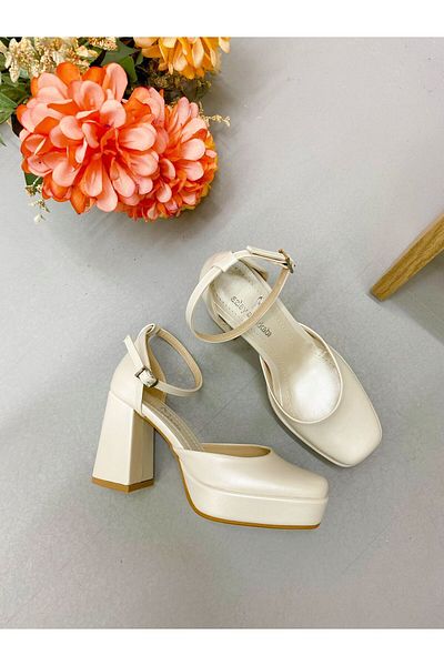 AZLAYAYAKKABI Mother of Pearl Color Platform Women's Shoes
