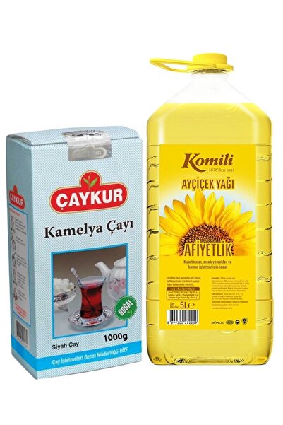 Çaykur Kamelya Çay 1000 G Komili Ayçiçek Yağı 5 L