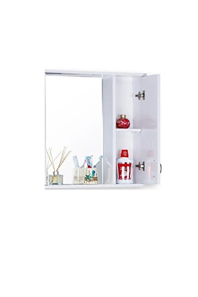 Mars Banyo Avşa 55 Cm Banyo Dolabı 2 Raflı Tek Kapaklı Üst Modül