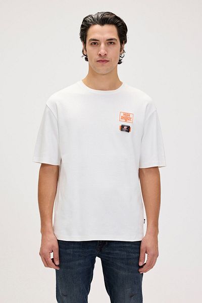 Bad Bear Men's Printed White T-Shirt - Alfeo