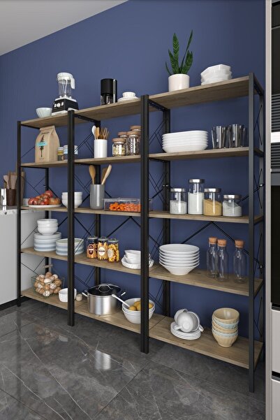 Morpanya Arstar Metal Mutfak Rafı Malzeme Dolabı 5 Raflı Mikrodalga Fırın Raf...