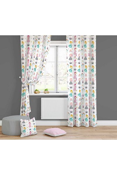 Lolla Evmila Children's Room Patterned Background Curtain