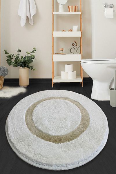 Chilai Home Πέτρα Quadrato 90x90 cm Διάμετρος Μοκέτα Μπάνιου Ακρυλικό