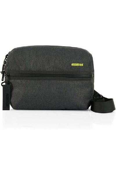 American Tourister حقيبة كروس بودي أوربت فيجا - حقيبة كتف سوداء، أمتعة ومعدات سفر،