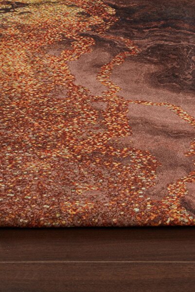 RENKLİBUTİK Modern Patterned Velvet Carpet Cover - Elastic and Non-Slip, Washable, 6 M2