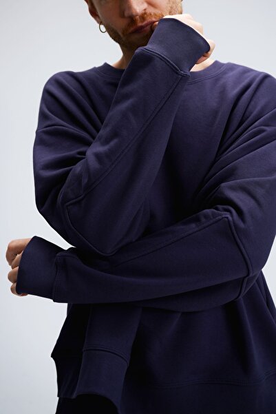 gothamvibes Erkek Timeless Oversize Lacivert Sweatshirt