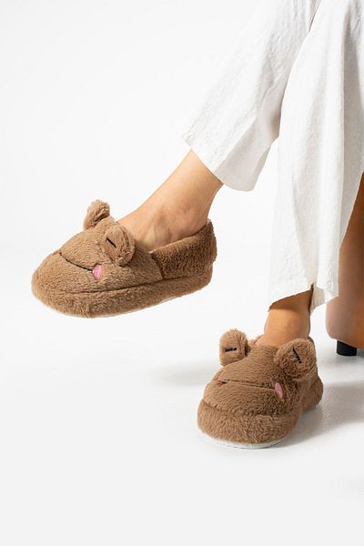 Zirve Moda Unisex Frog βελούδινες παντόφλες - Figured House Design