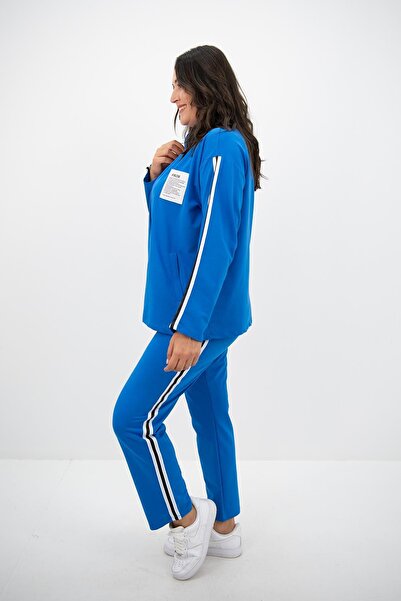 Koza Butik Анцуг с цип, голям размер - райета, 8135-25