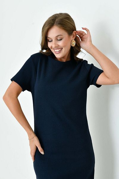 mirach Navy Blue 2 Pack - Κοντομάνικο ποδήλατο με ραβδώσεις, εσώρουχα κατά του ιδρώτα, μακρύ φόρεμα