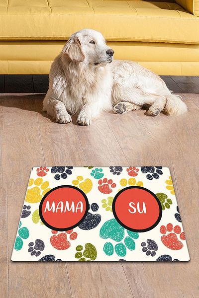 Chilai Home Pvc Cat Paw Bowl - Dog and Cat Food Mat