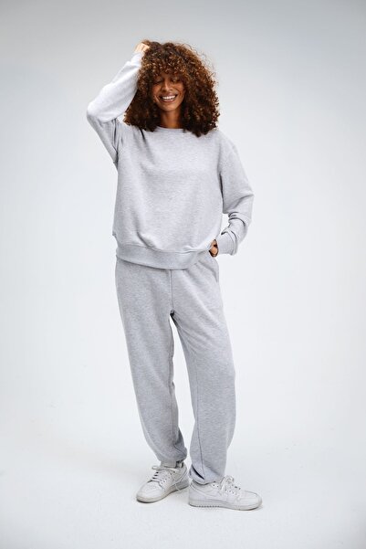 gothamvibes Women's Timeless Jogger Gray Sweatpants