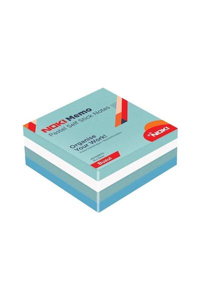 Noki Memo 75x75 Adhesive Pastel Cube Block Note 400 Sheets Glacier
