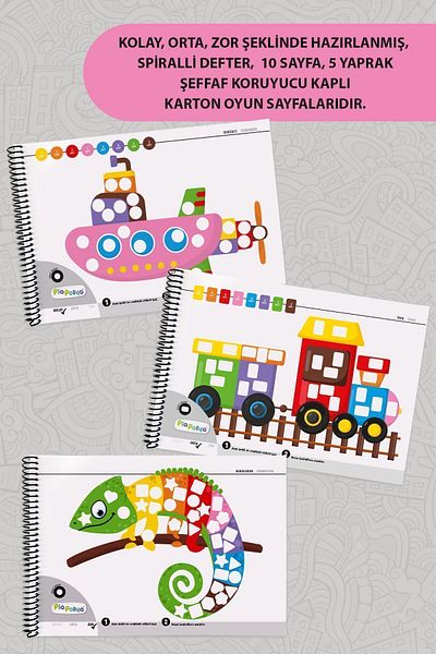 piapolya 8 Shapes| 8 Colors| 2 Sets of Labels, Shape Label Book and Labels| Preschool Notebook