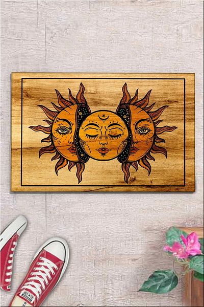Chilai Home Pvc I Saw The Sun Special Design Interior and Exterior Door Mat, Multi-Purpose Mat